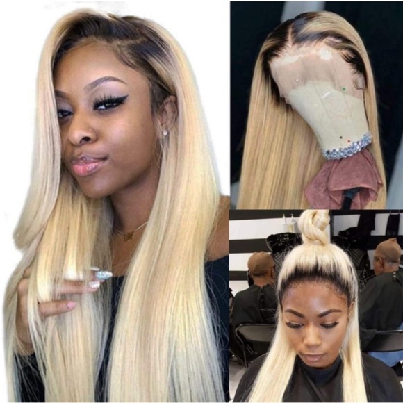 613BLONDE22” Straight OmbreLace Front Wig New